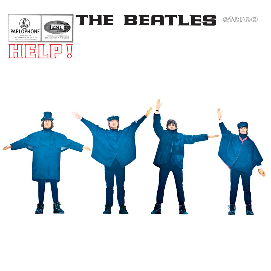 An image of the album cover for 'Help!'. Original source: Pure Music, pure-music.co.uk/help-album-cover/.